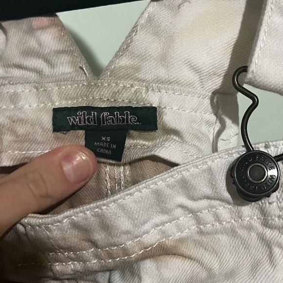 Wild Fable Neutral Tie-Dye Denim Pinafore Overall Dress - Picture 3 of 6